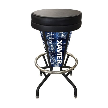 Holland Bar Stool Co Lighted Xavier 30" Swivel Bar Stool L500030XavierBlkVinyl